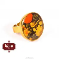 انگشتر گل و مرغ مدل دایره