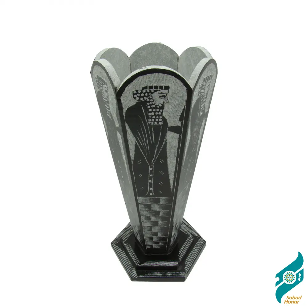 گلدان سنگی قلمزنی شده هخامنشی