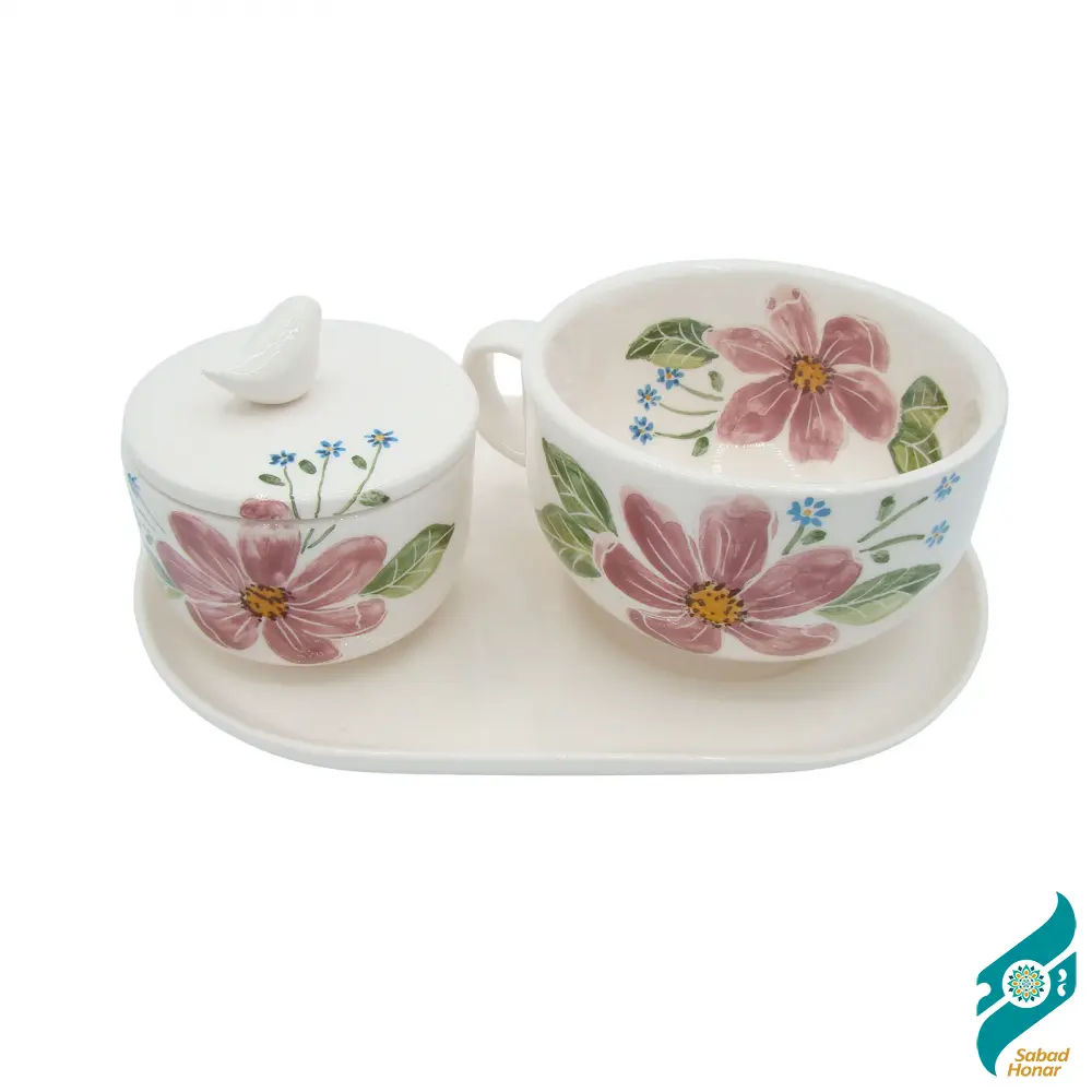 سرویس چای خوری یک نفره سرامیکی سمین